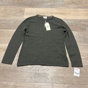 New Qi cashmere sweater Women’s size XL Green Gray NWT